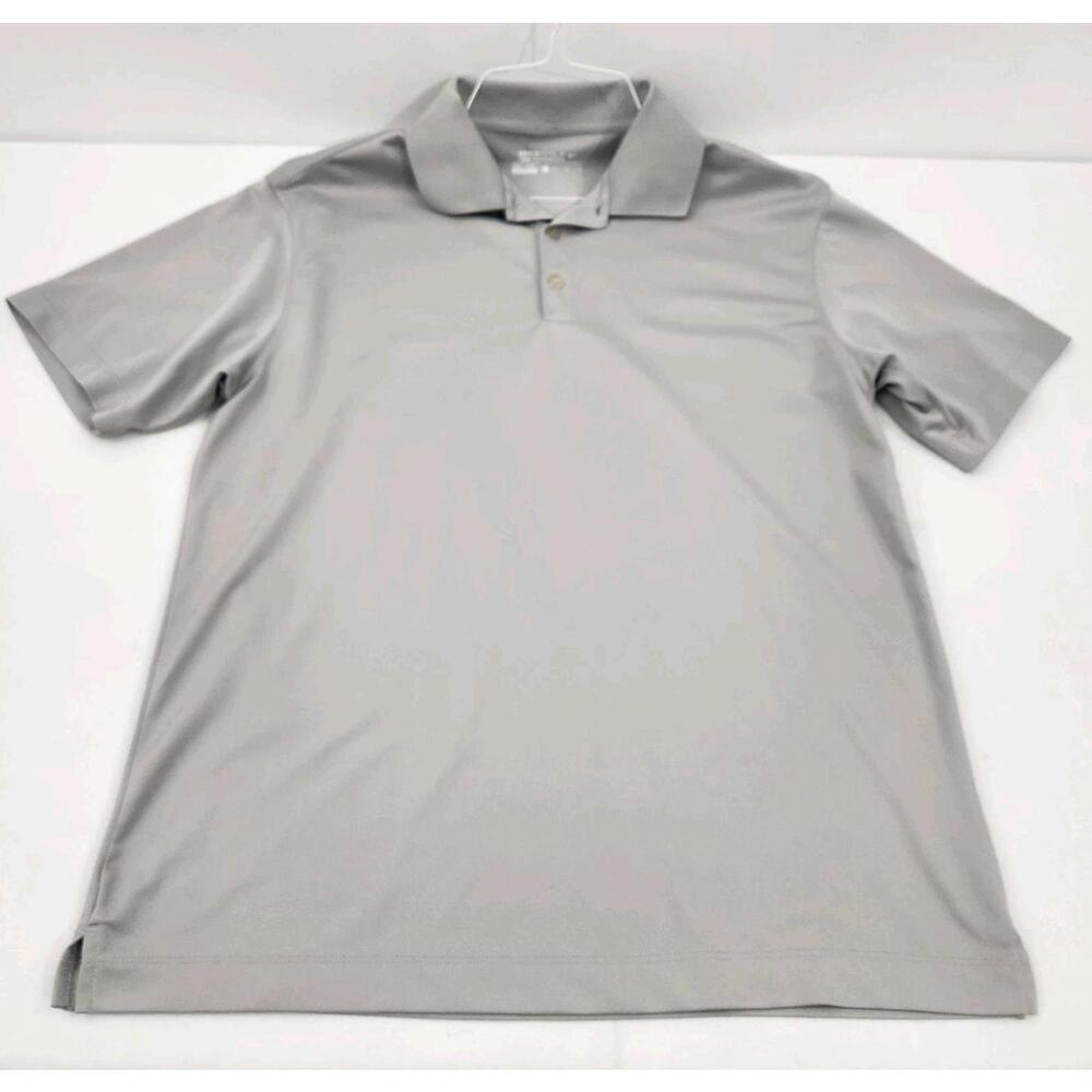 Nike Dri Fit Gray Men’s 3 Button Polo Shirt Athletic Wear Size Medium